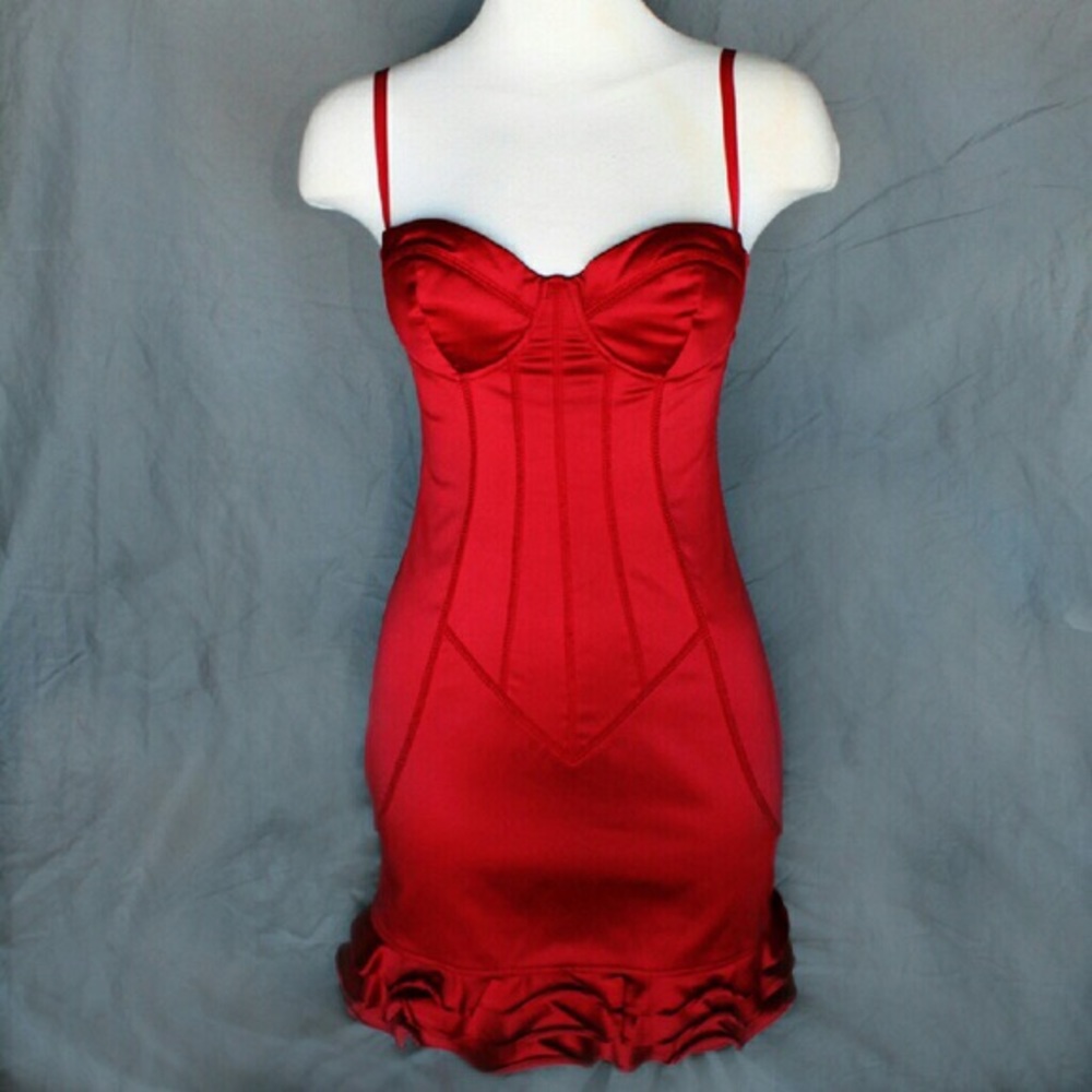 Guess by Marciano red cocktail mini dress prom 2